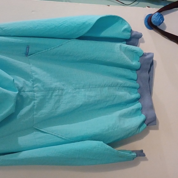 5 For $15 Oversized Teal 90s hip hop asymmetrical hoodie with kangaroo pocket - Picture 4 of 5